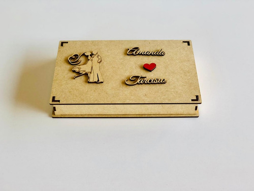 Imagem 8 de 9 de 30 Caixa Mdf Convite Padrinhos Lembrancinhas Casamento