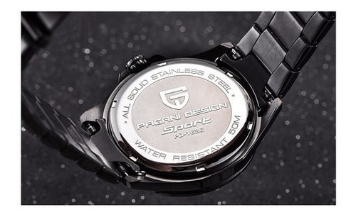 Relógio De Aço Sports Mov. Japan Al33e Pagani Design Pd-1626