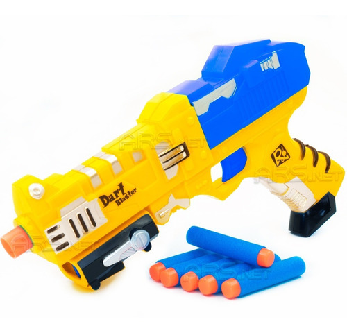 Lançador Nerf Herois Arma Brinquedo Pistola Atira Dardos