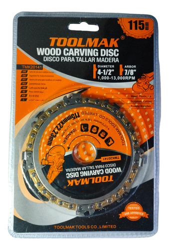 Disco Para Tallar Madera Diametro 4 1/2 PuLG 115mmtmk20141