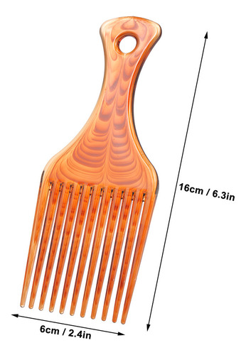 Herramienta De Peluquería Afro Pick Con Inserto De Plástico