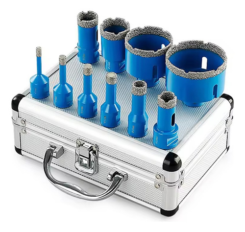 Kit De 10 Brocas En Seco Soldadas, Broca Diamantada De Rosca