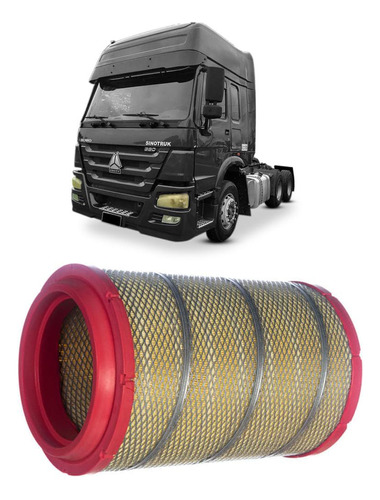 Filtro Ar Sinotruk Howo 380 Euro Iii 6x2 2011 Ars9725 Tecfil