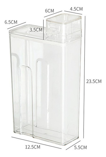 Recipiente De 1230 Ml Con Tapa Reutilizable Para Lavadero