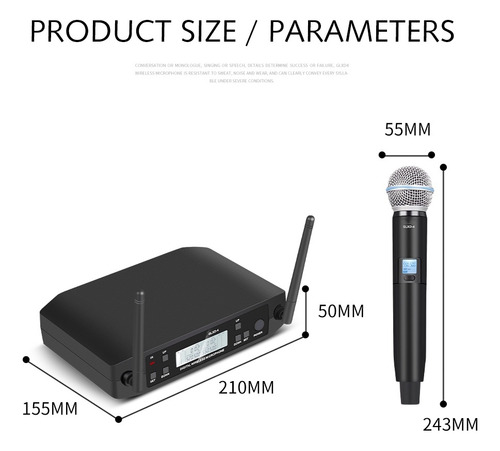 Micrófono De Mano Inalámbrico Uhf Shure Glxd4