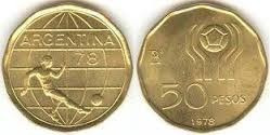 Moneda Argentina 50 Pesos Ley Mundial 78