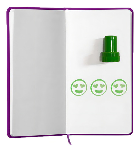 Carimbo Emoji Apaixonado Coração - Verde