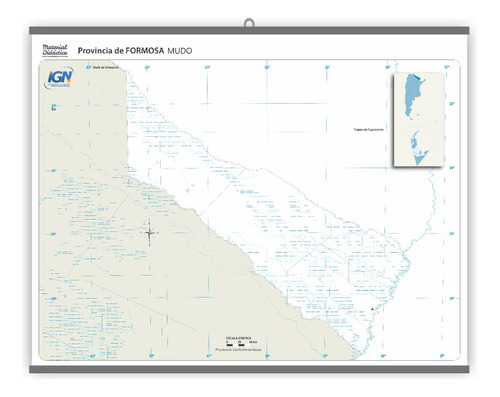 Mapa Prov. De Formosa - Pizarra - Apto Marcador 90x70cm