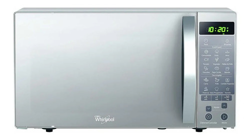 Horno De Microondas Whirlpool WM1211D 1.1p3 30lts Capacidad Electrico Silver De Mesa Estante Plato
