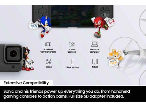 Memoria Micro Sd Samsung Evo Plus Sonic 256gb 180mb/s