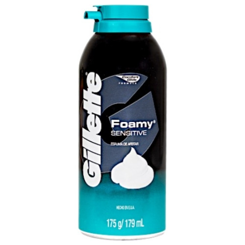 Espuma De Afeitar Gillette Foamy Sensitive Caja Con 2 Piezas