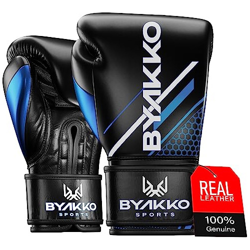 Byakko Sports - Guantes De Boxeo De Cuero Genuino Para Entre