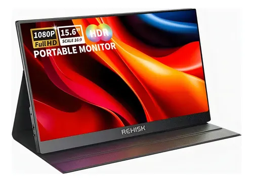 Monitor 15,6'' Fhd 1920x1080 Hdmi/usb-c 60hz Portatil Rehisk - Preto