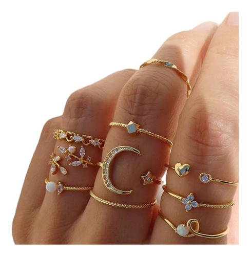 Conjunto De Anillos Joyería De Moda 