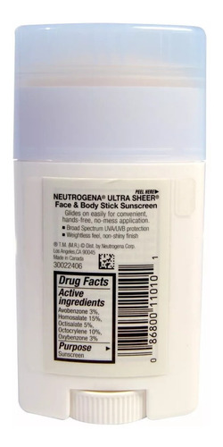 Neutrogena Protetor Solar Ultrasheer Fps70 Bastão Rosto