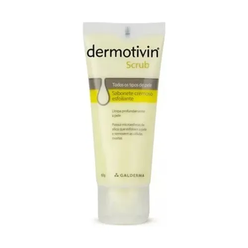 Sabonete Cremoso Scrub Esfoliante Facial 60g Dermotivin