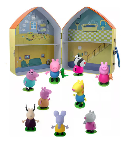 Colección La Casa De Peppa Pig Set 1 Familia + Amigos
