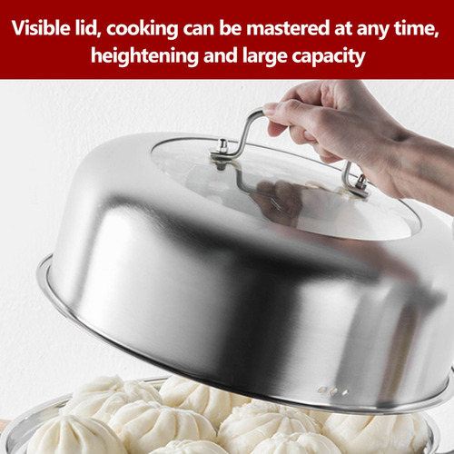 Vaporera De Cocina Acero Inoxidable De Doble Capa Con 2 Asa