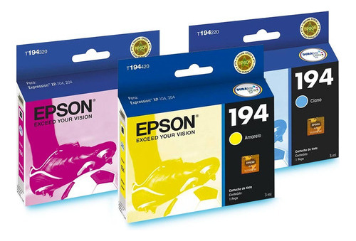 Kit Cartucho Epson Colorido Ciano/magenta/amarelo (eps01)