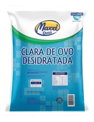 Albumina 1kg Sem Sabor Maxxi Ovos Proteína Clara Desidratada