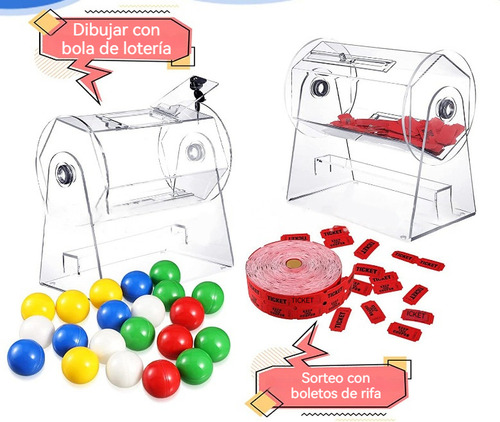Tombola Urna De Acrílico Pequeñas Para Los Sorteos Con Llave Transparente