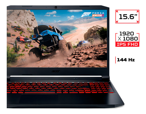 Notebook Gamer Acer Nitro 5 AN515-45-R1fq Amd Ryzen 7 Windows 11 Home 8 GB 512 GB Ssd Gtx 1650 15.6 pulgadas