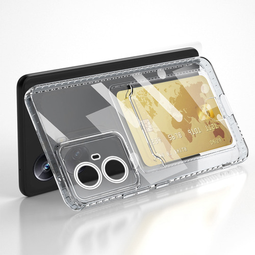 Funda Para Realme C55 Transparente Tarjeta Ranura