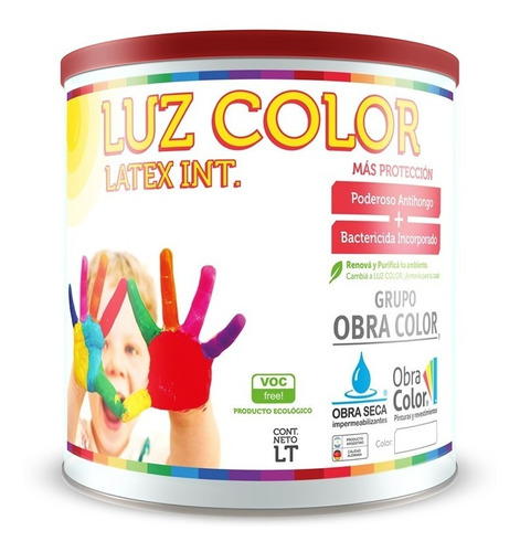 Latex Color Antihongo Cubritivo Colores Rojo X 1 Litro 