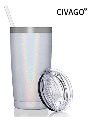 Civago 20oz Tumbler De Acero Inoxidable Aislado, Fr7ni