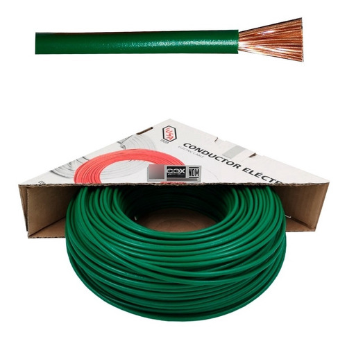 Cable 10 Awg Rollo De 100mts De Cobre Iusa Verde