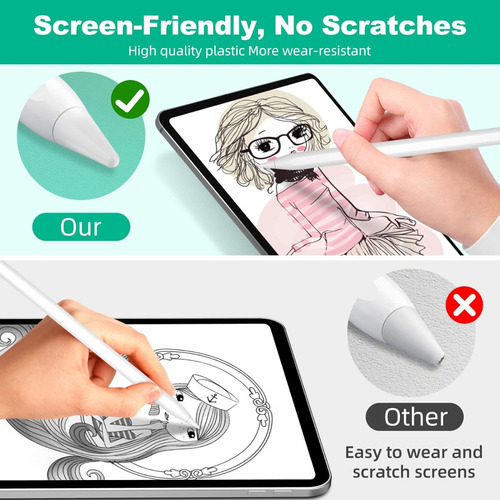 Punta Reemplazo Para Apple Pencil 1era Y 2da Gen Pack 6 Uni