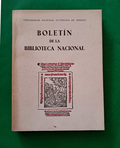 Boletín De La Biblioteca Nacional Tomo Xvii Núms. 1 Y 2