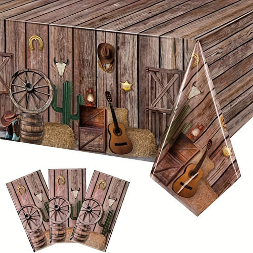 Mantel De Madera Granrectangular Para Fiestas Con Temática D