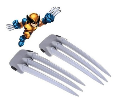 Garra Wolverine Infantil Par Brinquedo Criança Plástico 2pçs