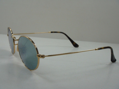 Ray Ban Rb3547n 001/3o Oval Flat Lenses Plata Espejo Icon Color Plateado/dorado