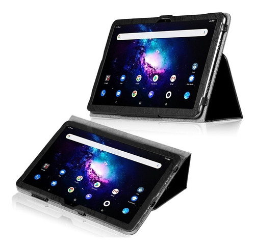 Funda De Piel Estampada Para Tablet Tcl 10 Tabmax 4g