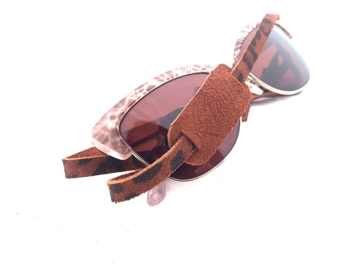 Imagen 2 de 3 de Strap De Cuero Amau Color Leopardo Roble