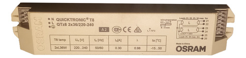Balasto Electrónico Qtz8 2x36 Osram P/tubo T8 36w (Usado)