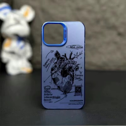 Capa Case Capinha Anti Impacto Premium P/ Iphone 13,14,15,16 Azul 16 Pro Max