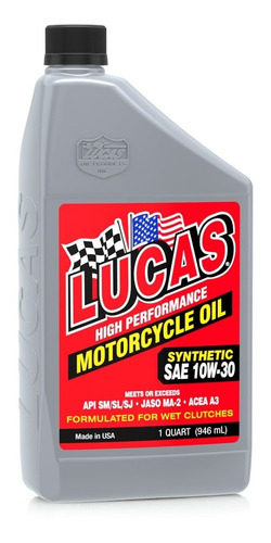 Aceite De Moto Lucas Oil 10w-30 Full Sintético