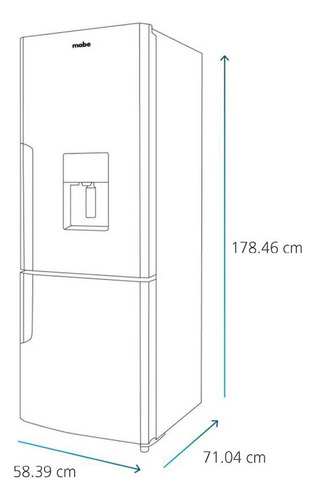 Refrigerador Bottom Freezer 300 L Inox Mabe-rmb300izmrx0 Color Inoxidable