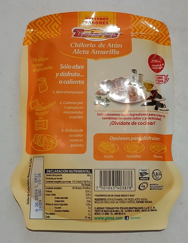 2 Pzs Chilorio De Atun Aleta Amarilla Dolores 200g