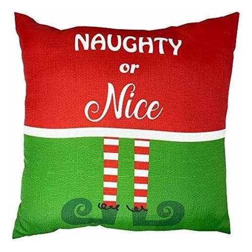 Elrene Home Fashions Elf Naughty Or Nice Holiday - Cojí