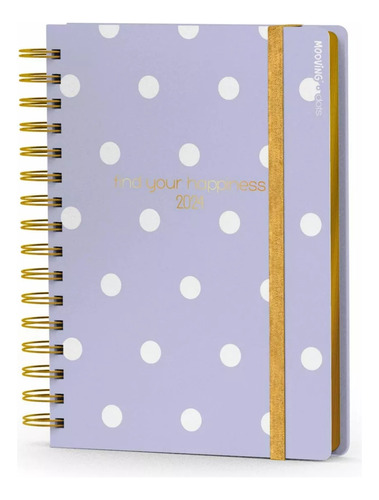 Agenda Mooving 2024 Espiral 384 Hojas 10x15 Dots 1403238