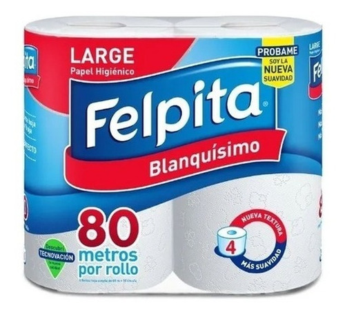 Papel Higiénico Felpita 80 Metros