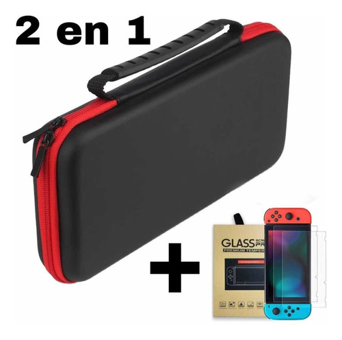 Estuche Nintendo Switch + Protector Vidrio Templado