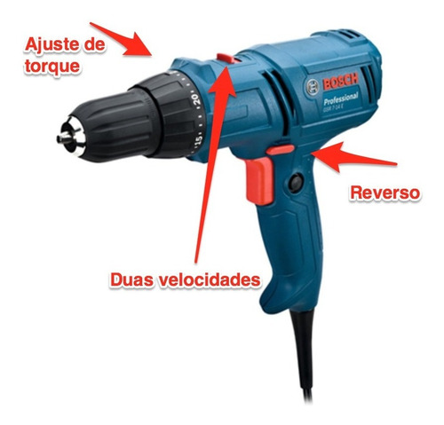 Furadeira Parafusadeira Eletrica 400w Gsr7-14e Bosch 220v