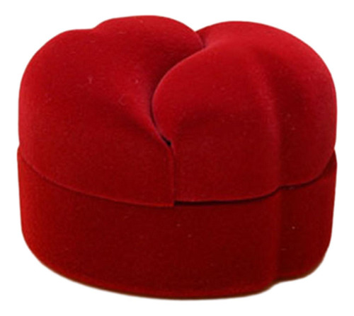 Caja De Anillos De Boda Con Corazón, Estuche De Joyería