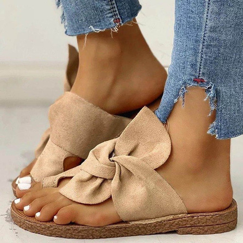 Sandalias Cómodas Con Bowknot Con Punta Abierta For Mujer 3