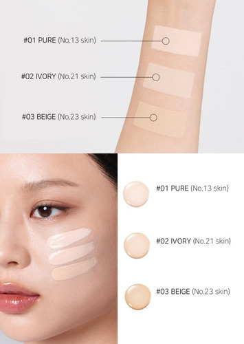 Peripera Mood Vegan Glow Cushion Spf 50+ Pa++++ Tono 02 Ivory